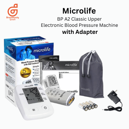 Microlife BP A2 Classic Upper Electronic Blood Pressure Machine with Adapter -Dreamvaly