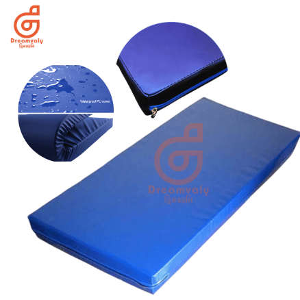 Hospital Bed Plain Waterproof Mattress with PU Cover | Size: L192 cm × W84 cm × H9 cm- Dreamvaly